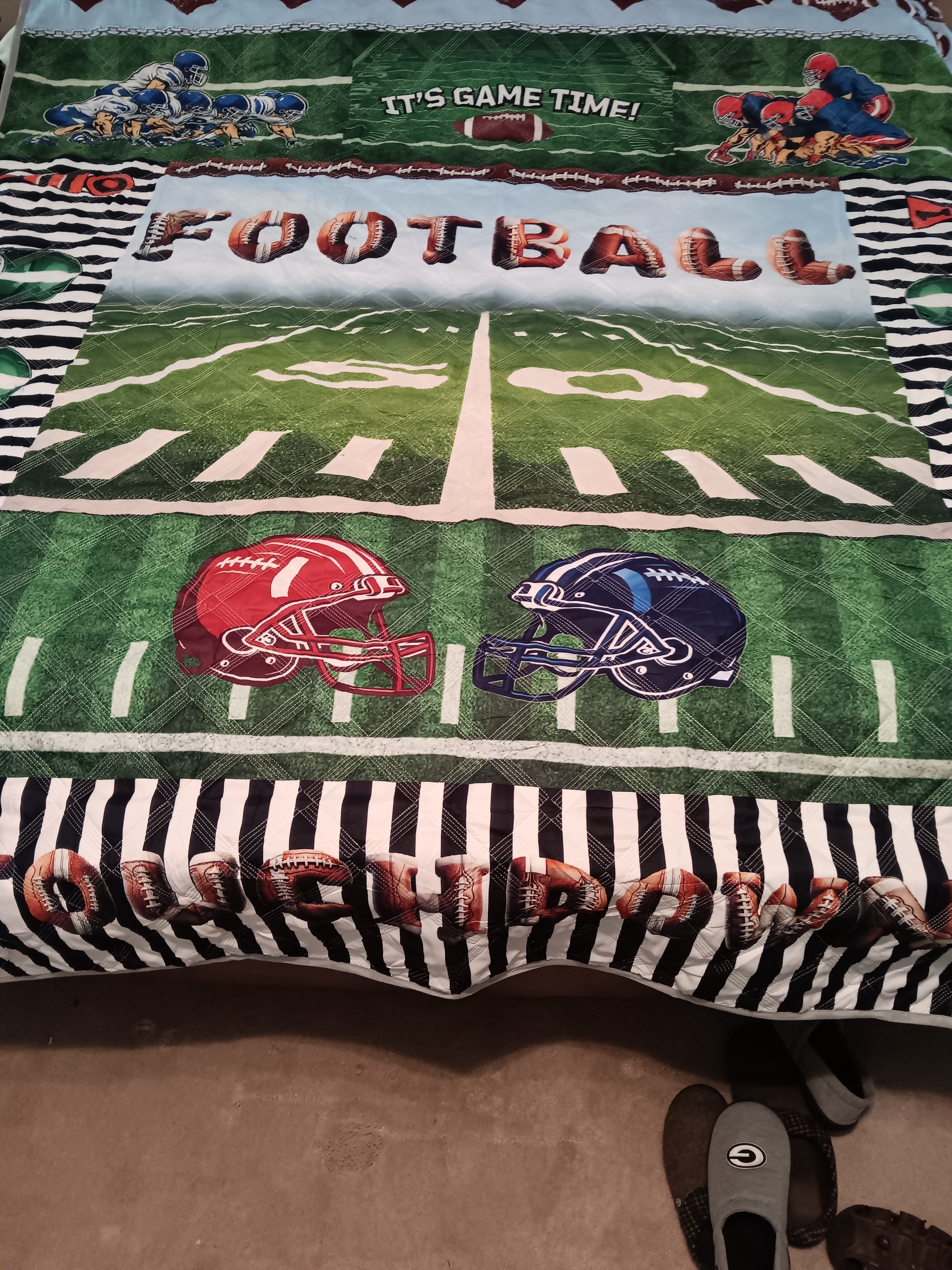 American Football Quilt-Full Size 3 piece Set