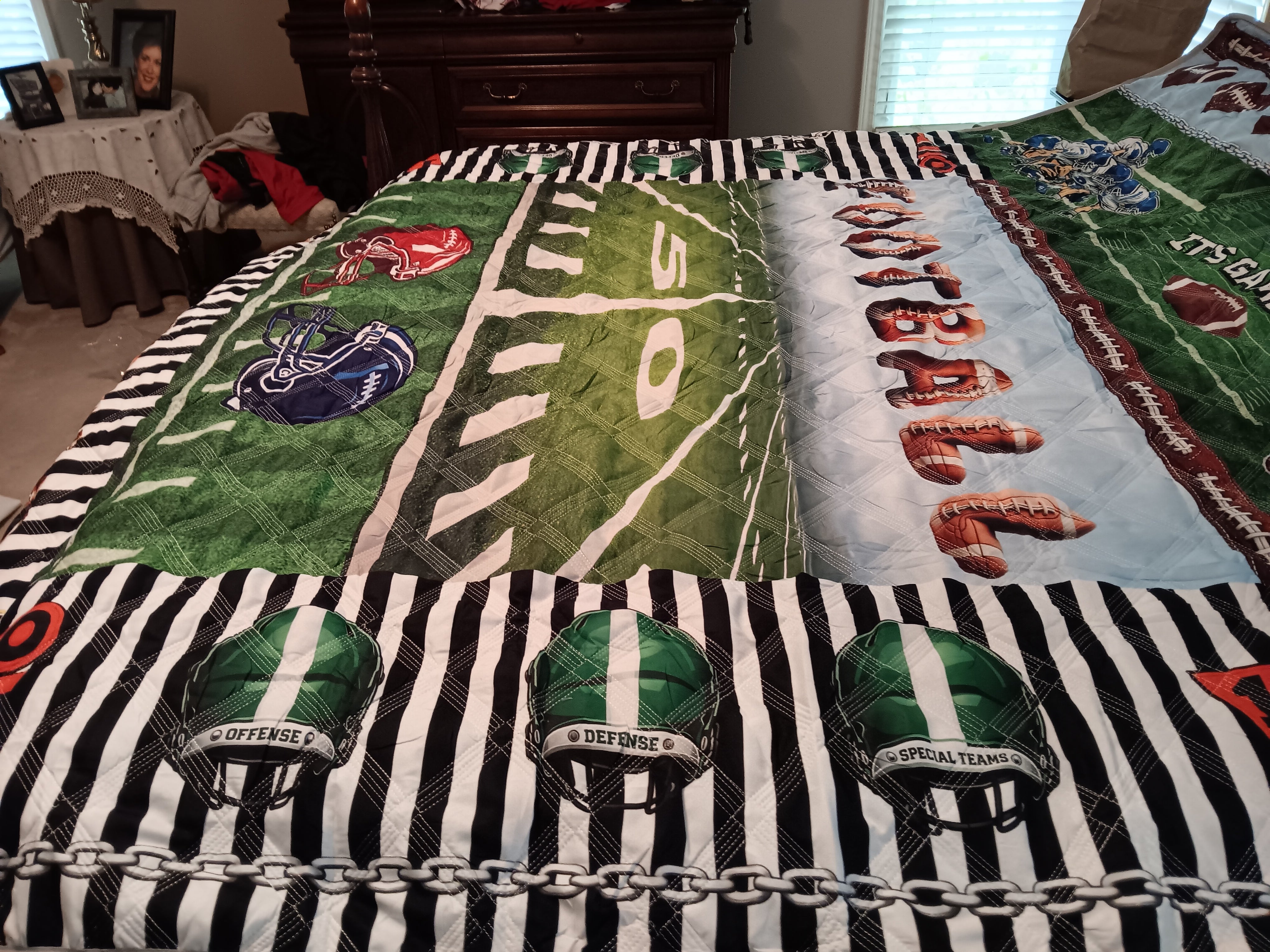 American Football Quilt-Full Size 3 piece Set