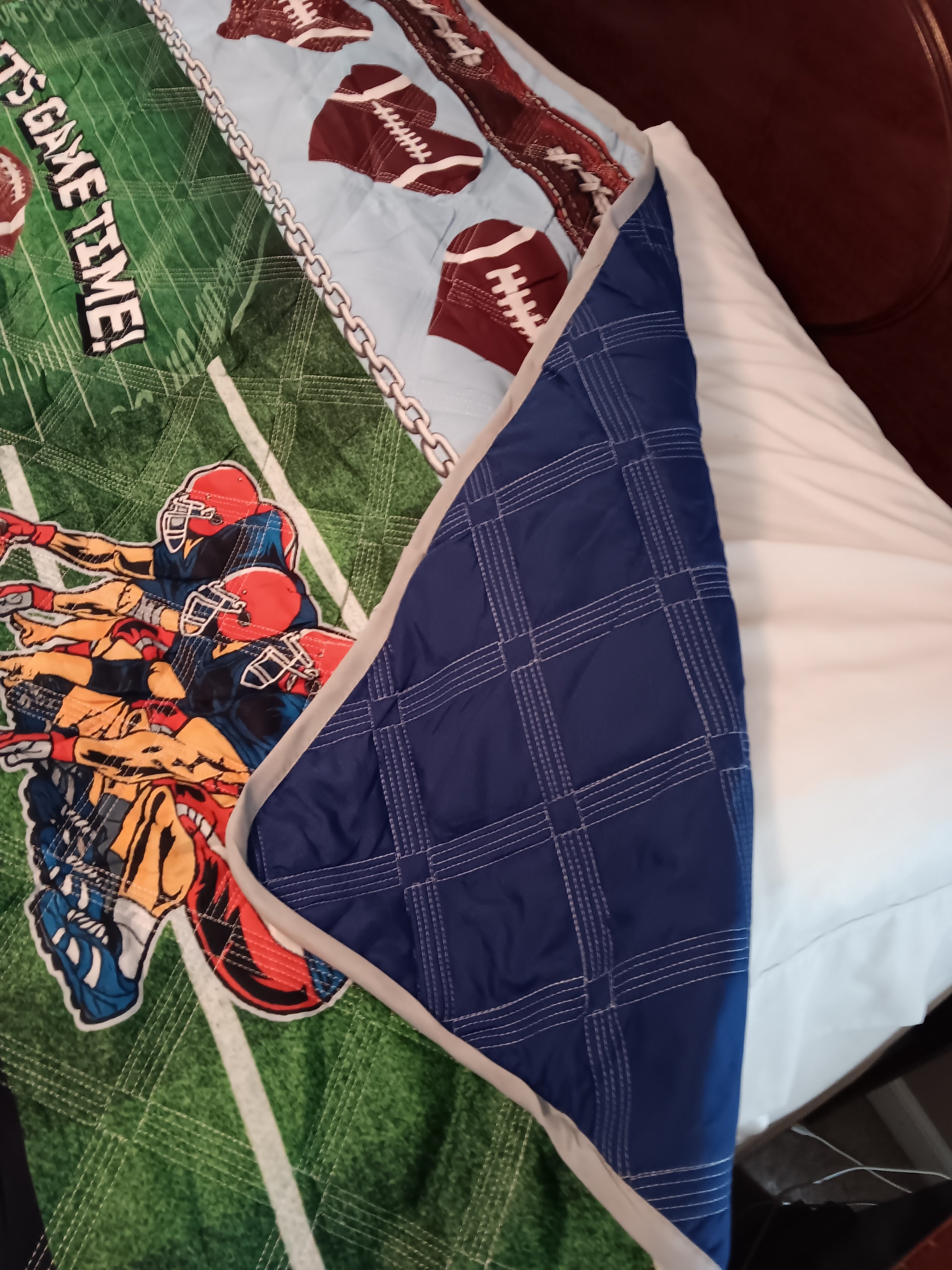 American Football Quilt-Full Size 3 piece Set