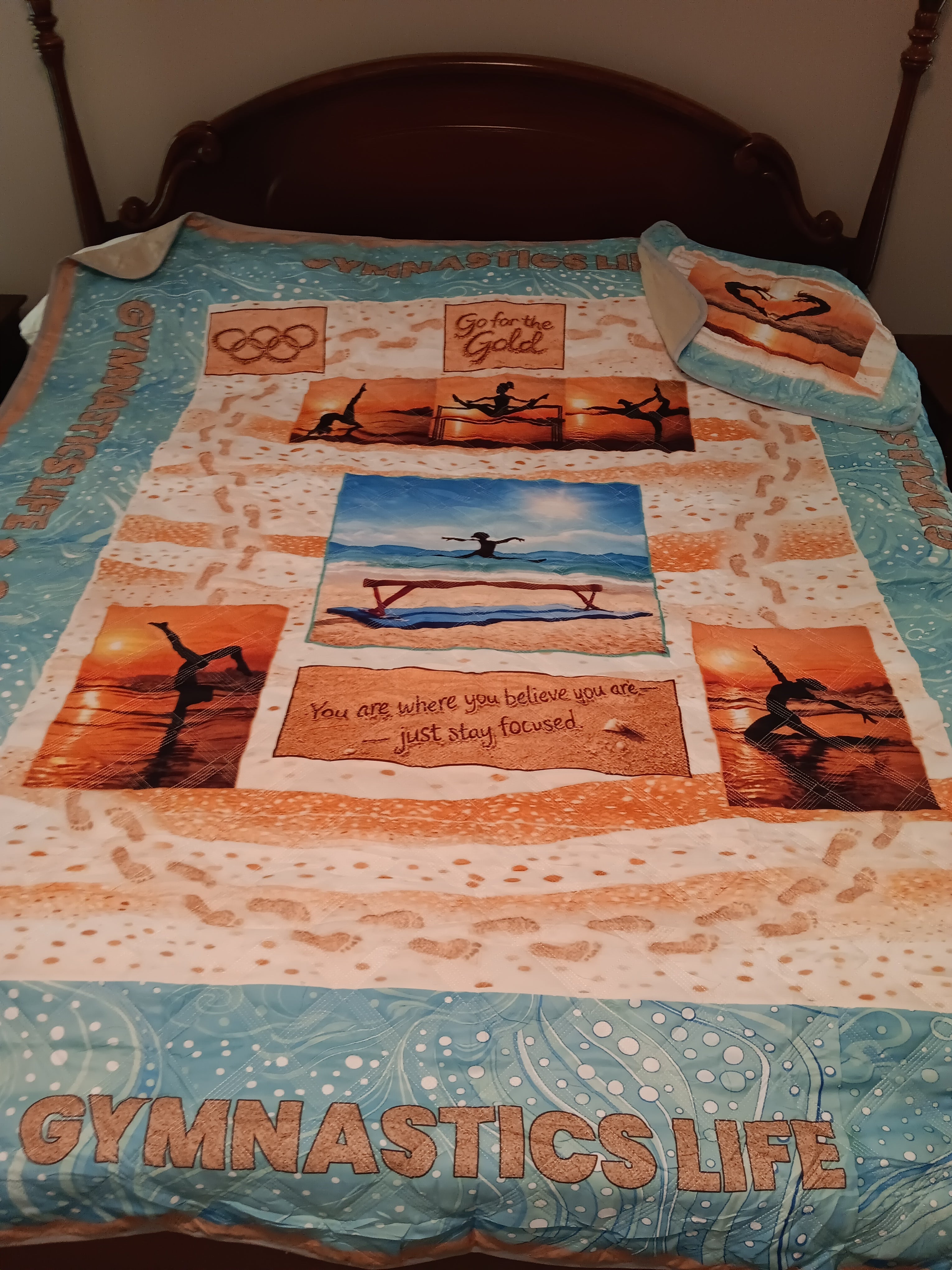Gymnastics Life Quilt-Full Size 3 Piece Set
