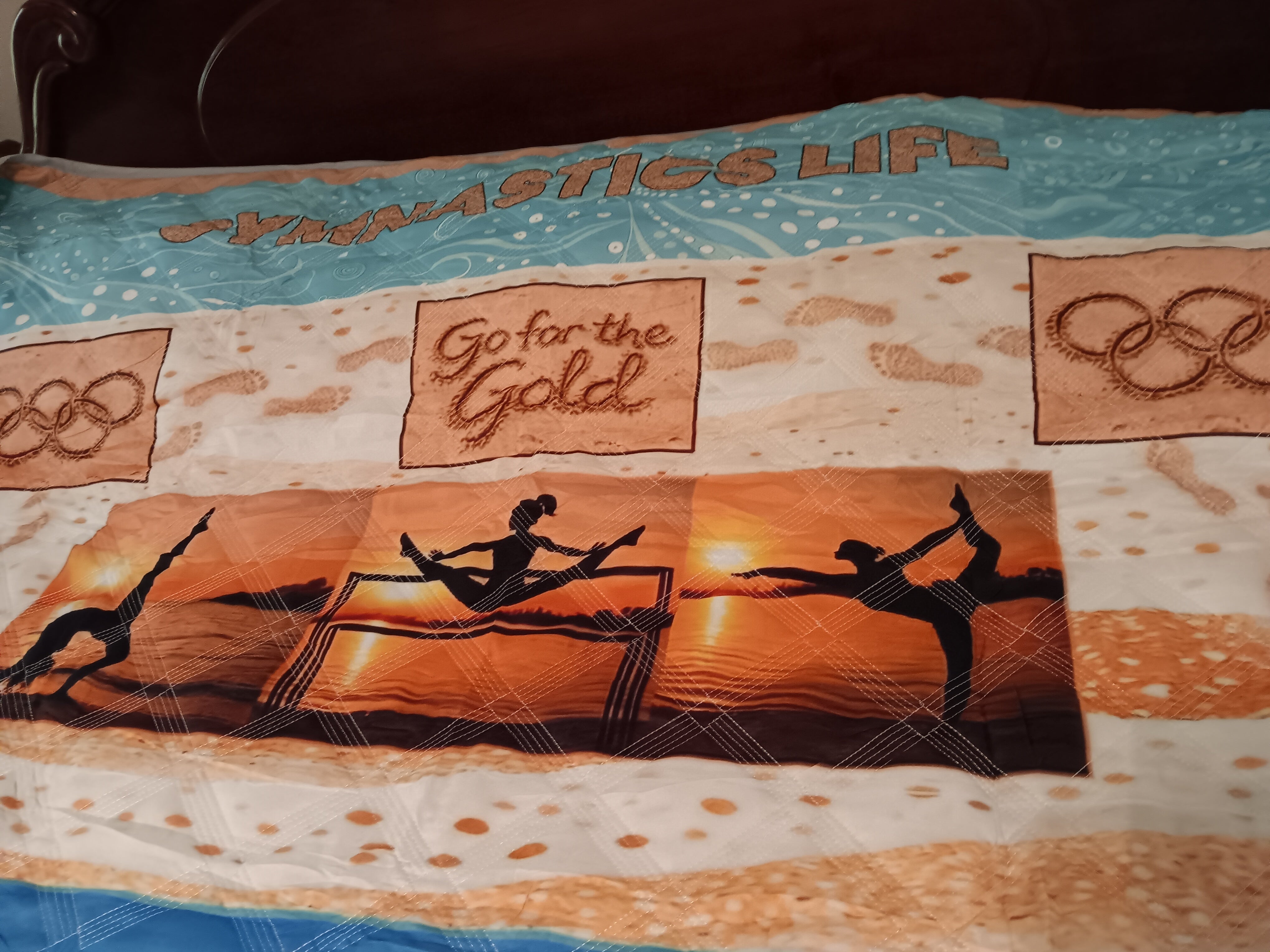 Gymnastics Life Quilt-Full Size 3 Piece Set