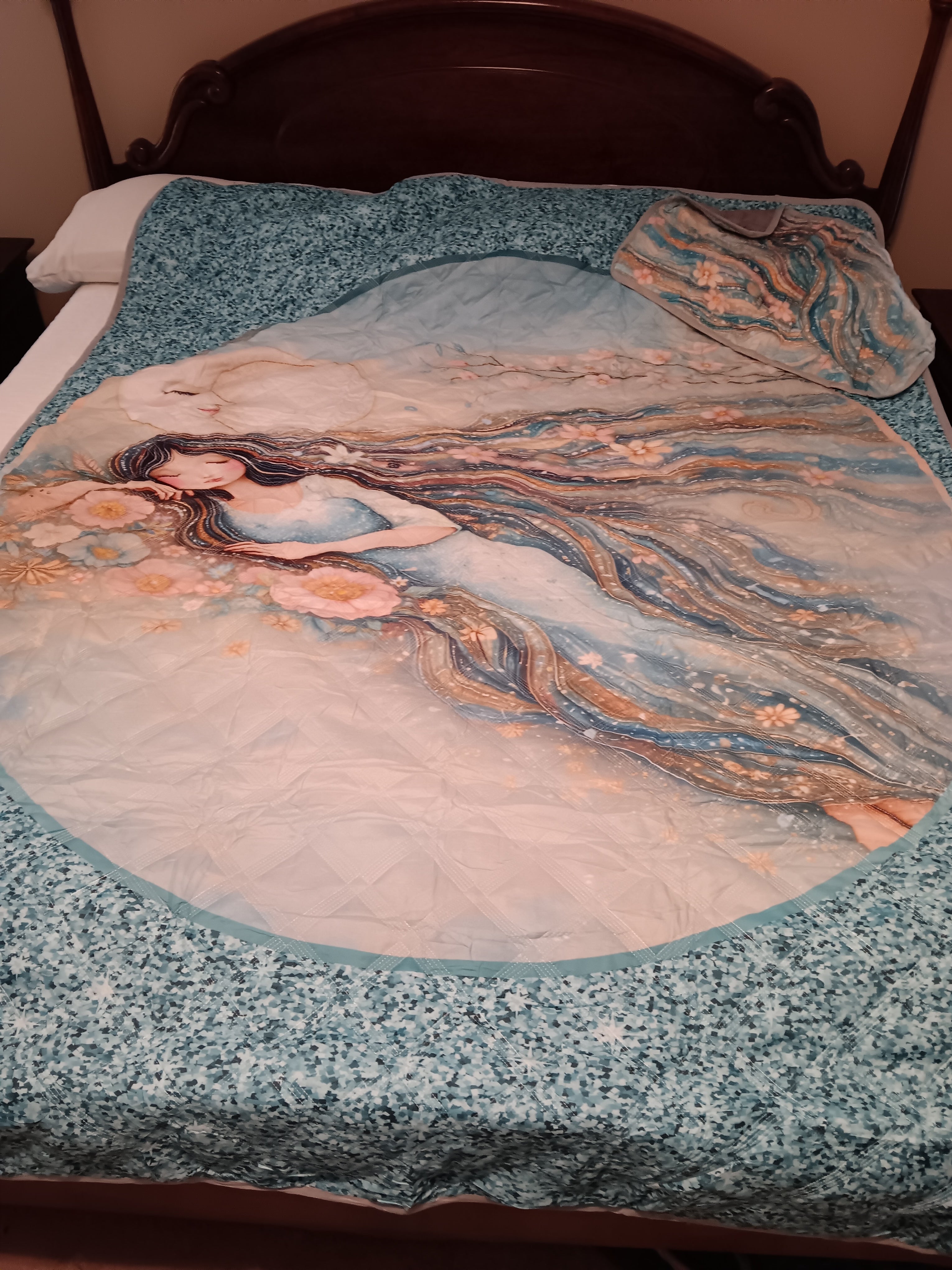 Sleeping Beauty - Twin Size 2 Piece Quilt Set