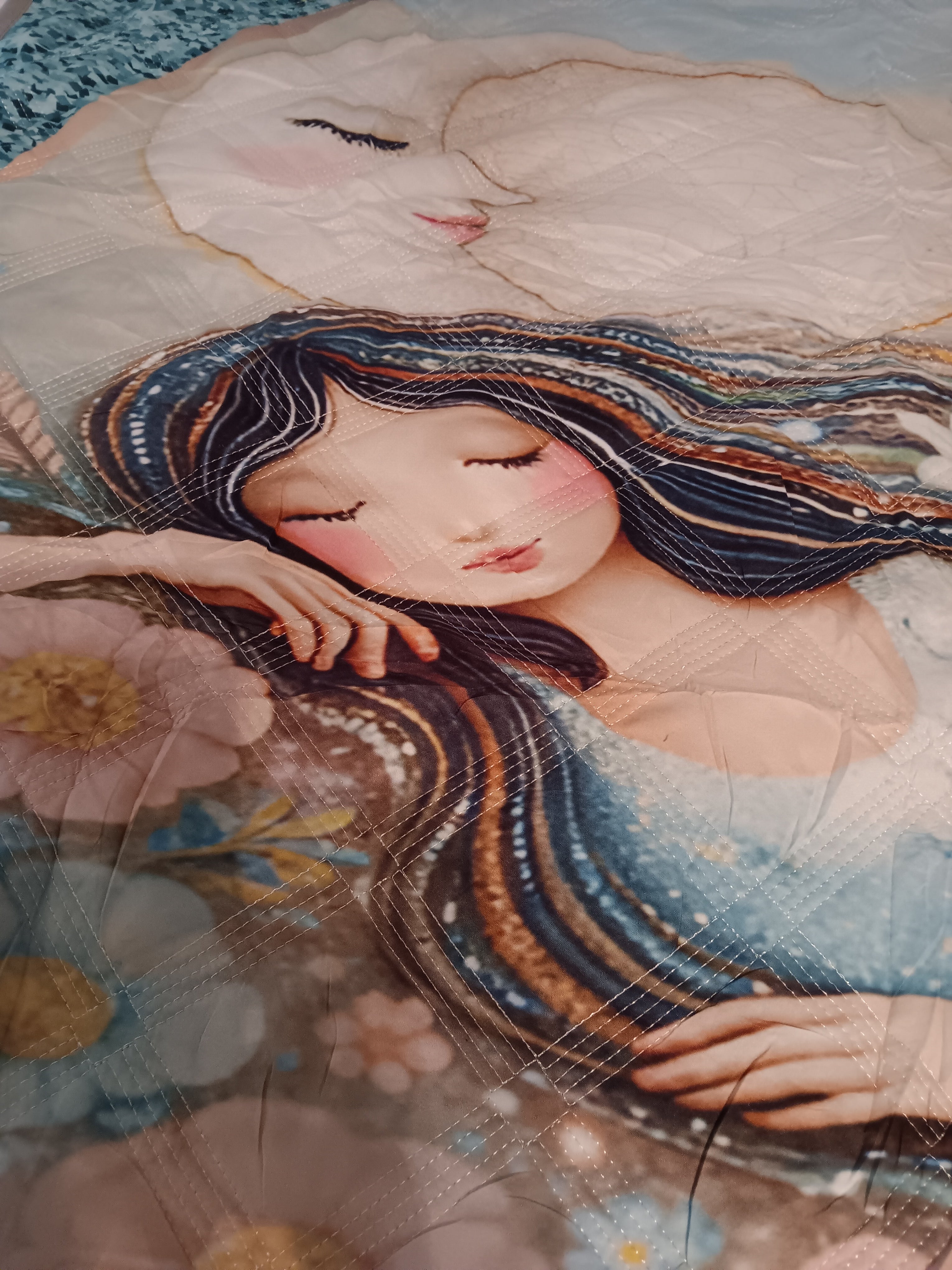 Sleeping Beauty - Twin Size 2 Piece Quilt Set