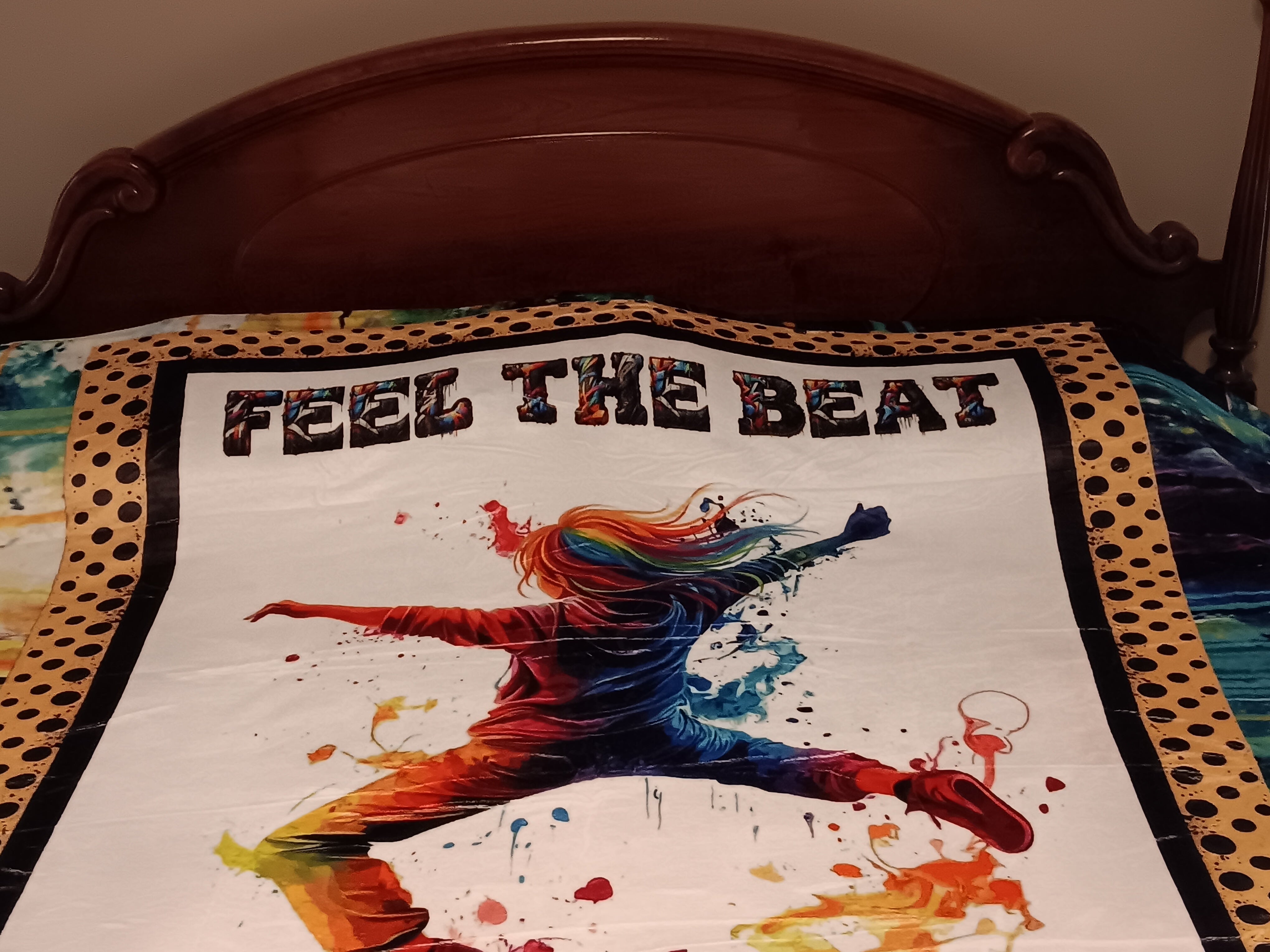 Hip Hop Dance Blanket- Minky Flannel Fleece 78 x 90 inches