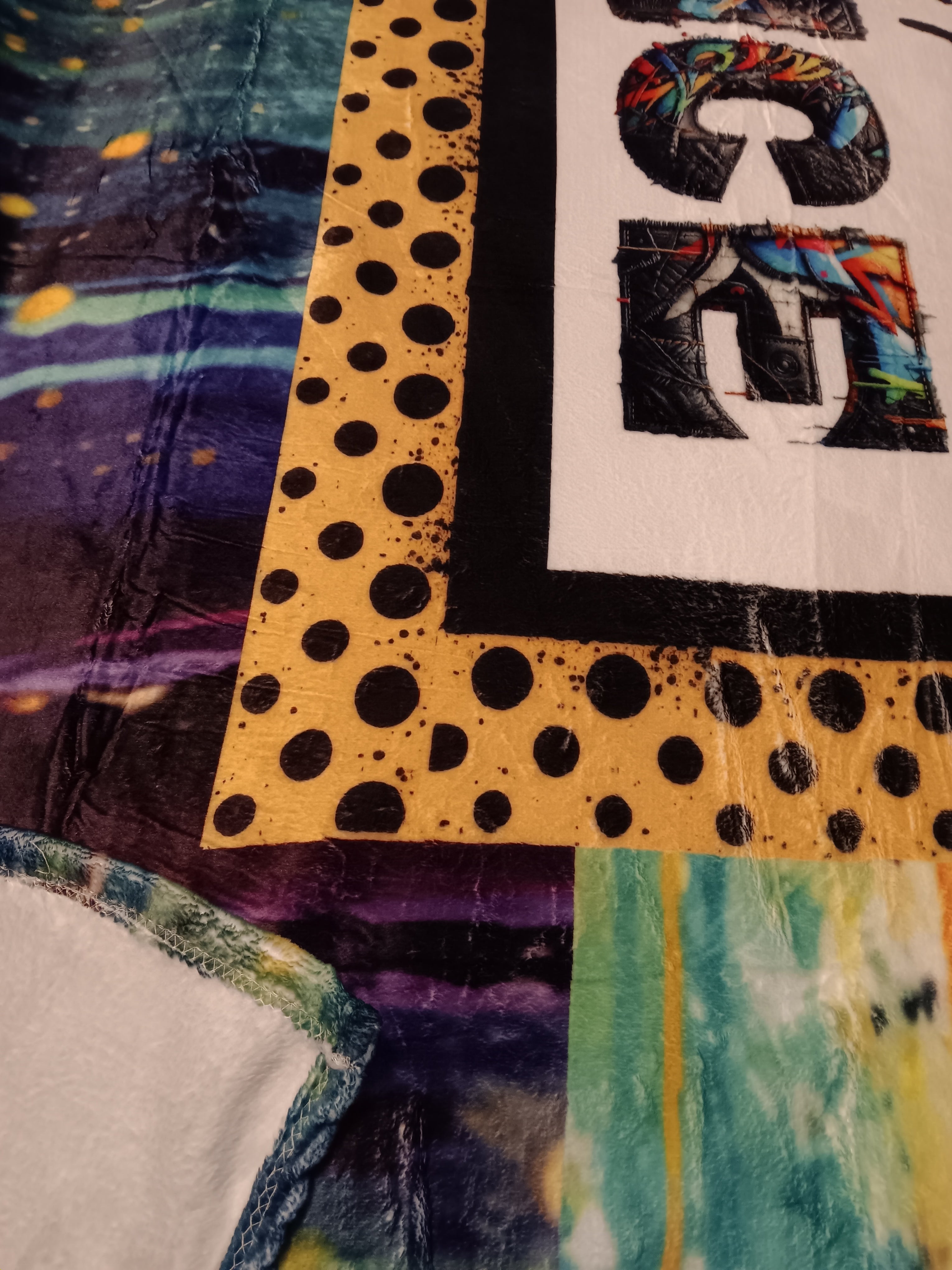 Hip Hop Dance Blanket- Minky Flannel Fleece 78 x 90 inches