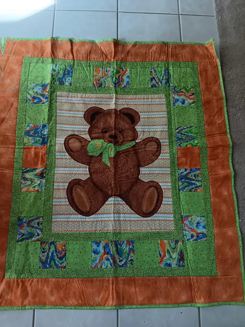 Handmade Teddy Bear Baby Quilt