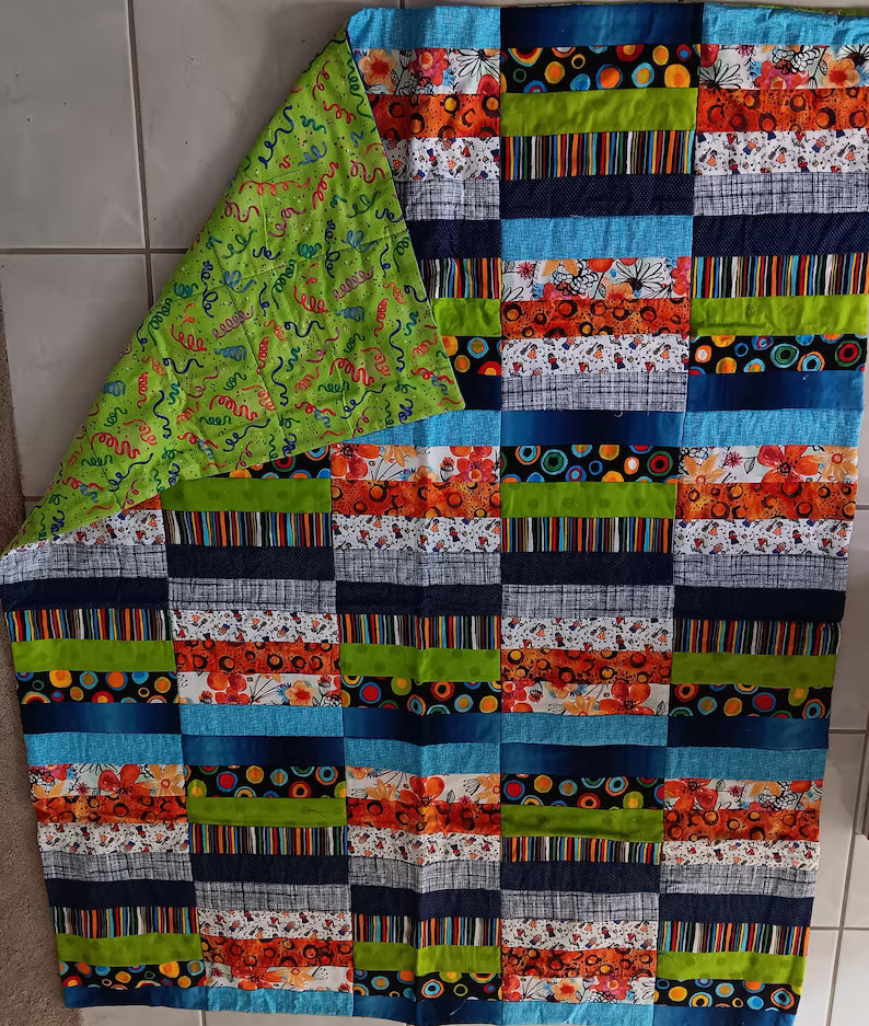 Blue and Green Lap quilt