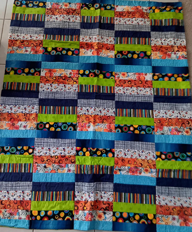 Blue and Green Lap quilt