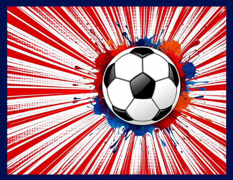 Soccer USA Quilt -Full Size 3 piece set