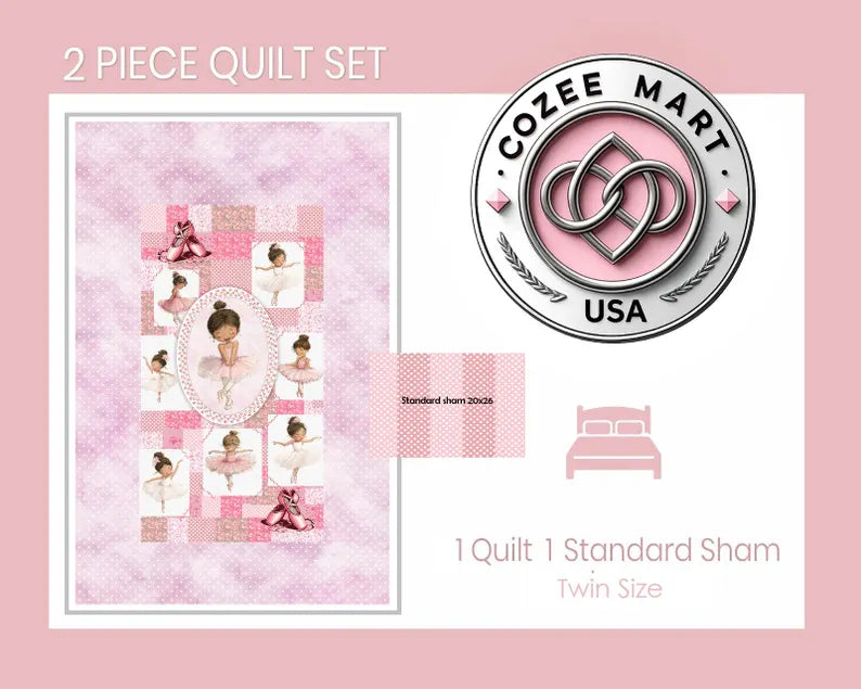 Ballerina -Twin Size 2 piece Quilt