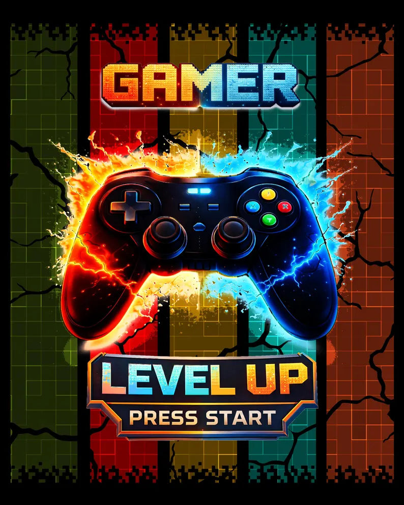 Gamer Quilt-Full Size 3 piece set