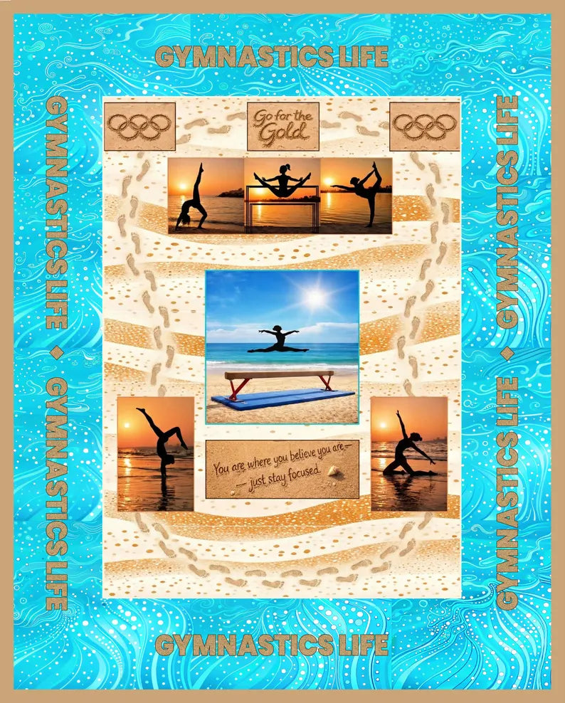 Gymnastics Life Quilt-Full Size 3 Piece Set