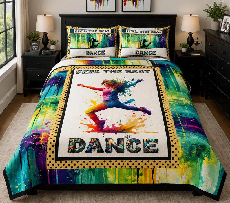 Dance Party Quilt-Full Size 3 Piece Set