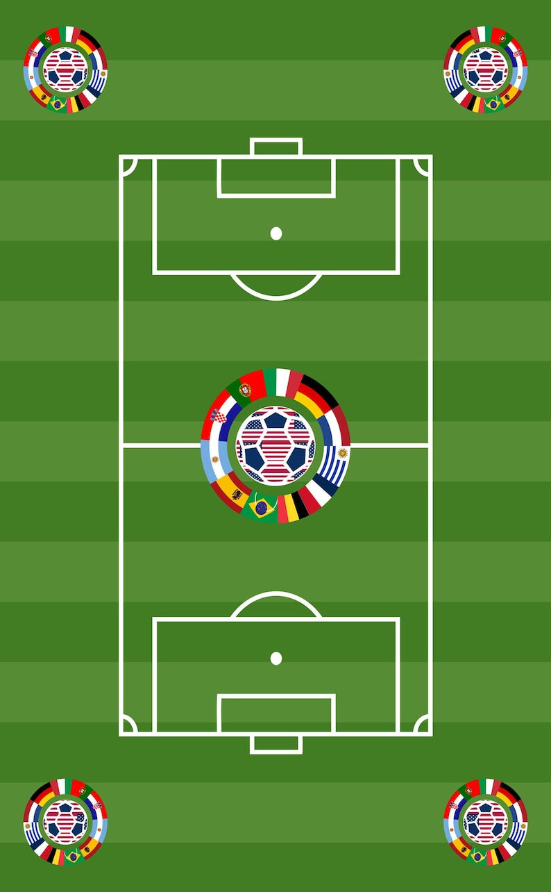 Soccer Quilt -Twin Size 2 Piece Set