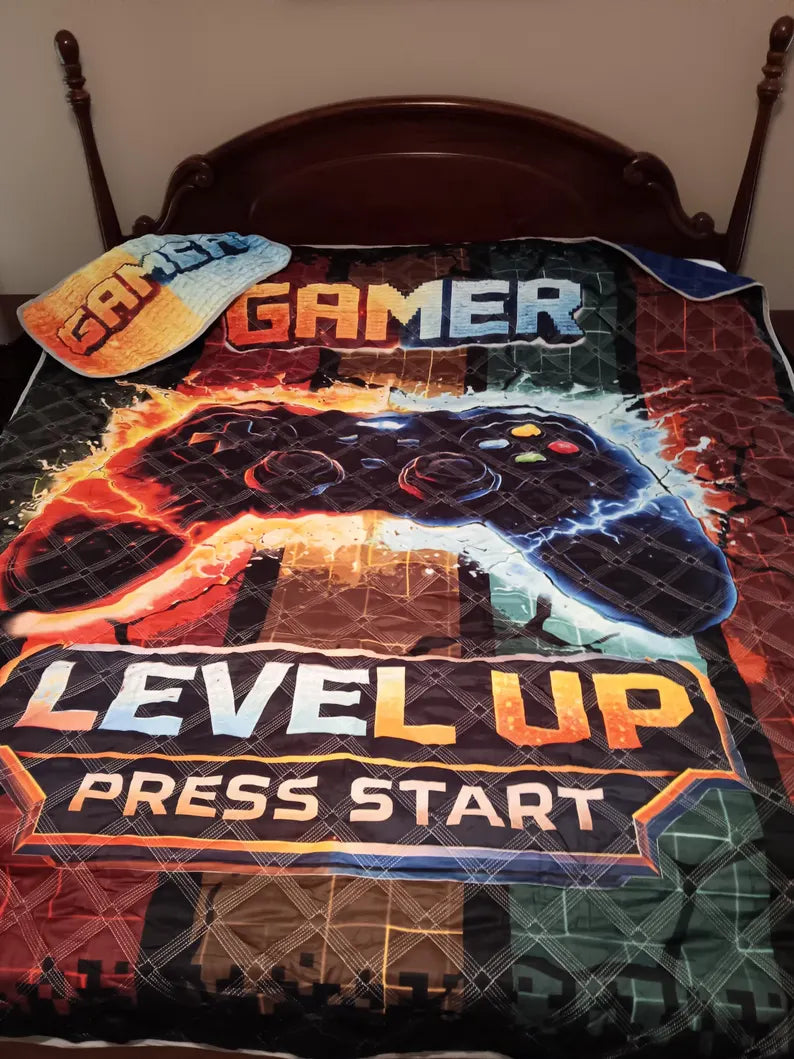 Gamer Quilt-Full Size 3 piece set