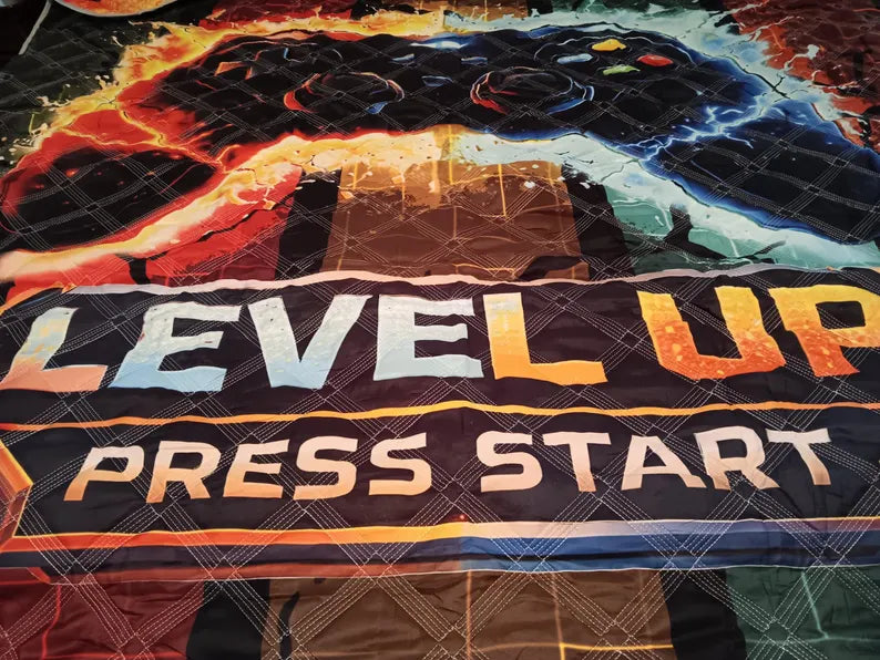 Gamer Quilt-Full Size 3 piece set