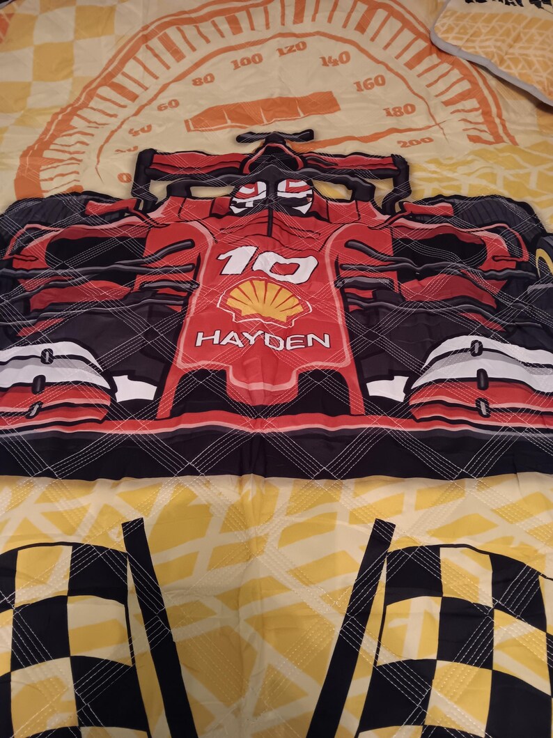 Race Car Quilt-Full Size 3 piece set