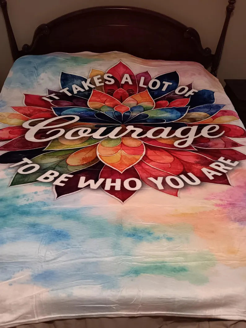 Courage Blanket - Minky Flannel Fleece 78 x 90 inches